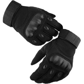 Motorcycle Gloves, Full Finger Touchscreen Racing Gloves, Bike Camping Climbing Hiking Outdoor Sports Riding Gloves, ATV Riding Gloves with Carbon Fiber Protective Hard Knuckles Model