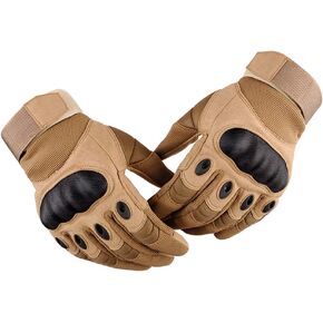 Motorcycle Gloves, Full Finger Touchscreen Racing Gloves, Bike Camping Climbing Hiking Outdoor Sports Riding Gloves, ATV Riding Gloves with Carbon Fiber Protective Hard Knuckles Model