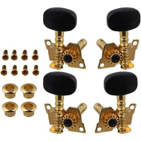 BQLZR Gold-Plated 2R2L Tuning Peg Machine Head Tuners For Ukulele 4 String Guitar