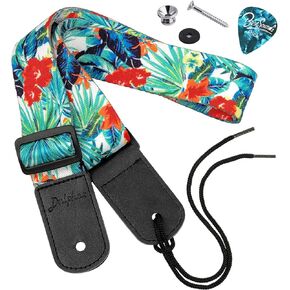 Ukulele Strap Hawaiian Adjustable Uke Shoulder Strap for Soprano Concert Tenor Baritone Ukulele, Mandolin and Banjo