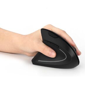 Wireless Left-Handed Mouse Ergonomic Vertical Mouse Left Hand Mice Suitable for PC Computer Laptop Mac Office,800/1200/1600 DPI (2.4G Wireless Mouse 2*AAA Batteries)