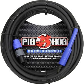 Pig Hog PHSC25S14 High Performance 14 Gauge 9.2mm speakON to 1/4" Speaker Cable, 25 Feet