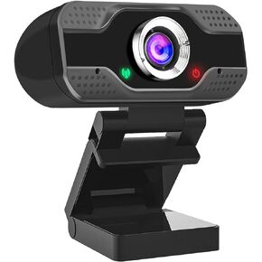 F FORITO Webcam with Microphone - High Definition Full HD 1080P USB Webcam for Video Conferencing, Online Work, Home Office, YouTube, Recording, Online Network Teaching and Streaming