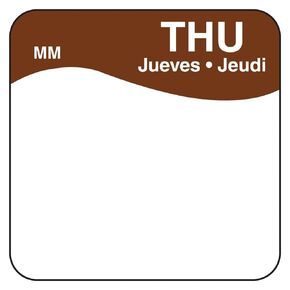 DayMark Safety Systems MoveMark IT110034 Day of The Week Trilingual Removable Label, Monday, 1" x 1", Blue (Roll of 1000)