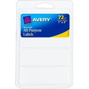 Avery Removable Writable Rectangular Labels, 1 x 3 Inch, White -  Pack of 2 (6728) in Kuwait