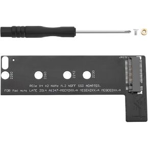 Solid Hard Drive Adapter Card NVMe M.2 NGFF SSD Adapter Card L-Shaped M-Key SSD Hard Disk Converter Card Compatible with MacBook Mini A1347 MEGEN2 MEGEM2
