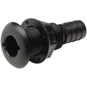 THRU HULL 3/4" BLACK PLASTIC