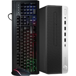 HP ProDesk 600G4 Desktop Computer | Hexa Core Intel i5 (3.2GHz) | 16GB DDR4 RAM | 500GB SSD Solid State | Windows 11 Professional | RGB Keyboard & Mouse | Home or Office PC (Renewed)