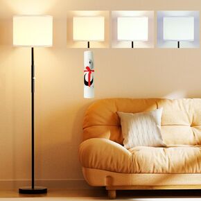 PARTPHONER Floor Lamp for Living Room Bedroom, 65’’ Modern Tall Lamp Simple Design Standing Lamps | 3 Color Temperature Rotary Switch Floor Lamp Suitable for Bedroom, Study Room, Office(Bulb Included)