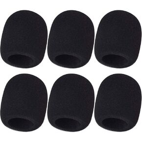 6 PCS Microphone Windscreen Black Foam Handheld Cover, Mic Covers for SM58, E835 by Swagwert