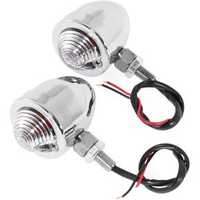 INNOGLOW Motorcycle Turn Signal Lights Bulb Amber Universal Incandescent Lens Indicators Blinkers Lights for Custom Suzuki Kawasaki Harley Davidson Choppers Cruisers (2 PCS)