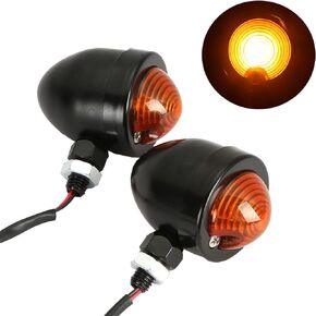 INNOGLOW Motorcycle Turn Signal Lights Bulb Amber Universal Incandescent Lens Indicators Blinkers Lights for Custom Suzuki Kawasaki Harley Davidson Choppers Cruisers (2 PCS)