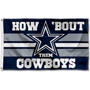 Dallas Cowboys How Bout Them Cowboys Flag Outdoor Indoor 3x5 Foot Banner