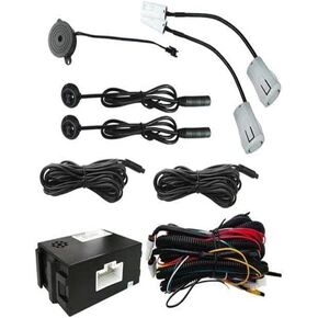 Pyle Ultrasonic Blind Spot Detection System, BSD Change Lane Safer, BSA BSM Blind Spot Monitoring Assistant Car Driving Security with Reverse Parking System, LED Buzzer Monitor, 5 Meter Range