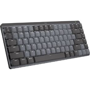 لوحة مفاتيح Logitech MX ميكانيكية لاسلكية مضيئة للأداء، مفاتيح هادئة باللمس، مفاتيح بإضاءة خلفية، بلوتوث، USB-C، macOS، Windows، Linux، iOS، Android، معدني (متجدد) in Kuwait