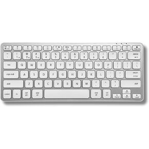 لوحة مفاتيح Macally Bluetooth لجهاز Mac - لوحة مفاتيح ممتازة متعددة الأجهزة - لوحة مفاتيح Apple اللاسلكية المتوافقة لأجهزة MacBook Pro/Air وiMac وiMac Pro وMac Mini وMac Pro وiPad والكمبيوتر المحمول والكمبيوتر الشخصي