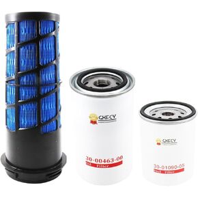 30-00463-00 Oil Filter 30-01090-05 Fuel Filter 30-00471-20 Air Filter Kit Compatible with Carrier Reefer 7300 7500 Filter Kit P611858 1559418 FF5301 LF9028 DBL7349