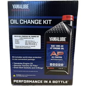 Yamaha Original OEM Yamalube Wolverine 850 X2/X4 LUB-SXSCG-KT-20 Side by Side All Purpose Oil Change Kit W/Yamaha OEM Filter Part# 5GH-13440-80-00 Supercedes Part #5GH-13440-61-00