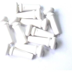 30 pcs Guitar End Pins Plastic with Dot White