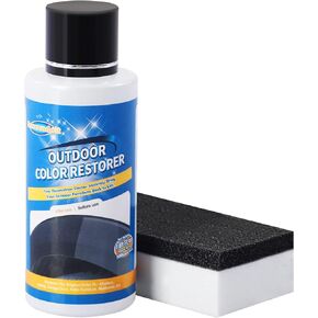 Plastic Outdoor Color Restorer for Cars 50ml, Ceramic Coating Trim Restores Faded Sun-Damaged and Oxidized Possessions Plastic, Rubber, Vinyl, Metal Painted Surfaces