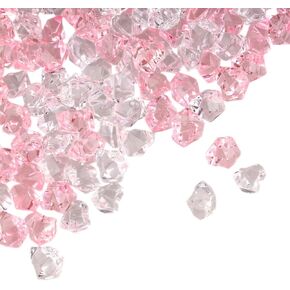 PMLAND Acrylic Ice Rocks Crystals Gems 550 Pcs 3 lbs Bulk Bag for Vase Filler Table Scatter Party Wedding Arts Crafts Decoration Display Idea - Assorted Color