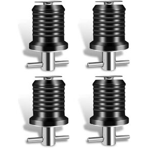 4 Pcs T-Handle Boat Drain Plug for 1 Inch Diameter Drains Stainless Steel Handle Marine Boat Drain Twist Plug