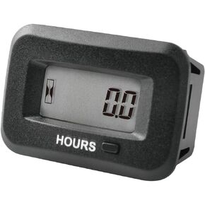 Yooreal AC/DC 5-277V Digital OEM Hour Meter Gauge, Regular Maintenance Alert,Works on Various of ZTR/Riding Lawn Mower Tractor String Trimmer Land Edger Generator