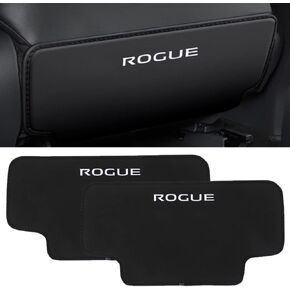 XITER 2Pcs Leather Car Seat Back Protectors Kids Kick Mats Waterproof Backseat Covers for Nissan Rogue 2014-2024 Interior Accessories(Black)