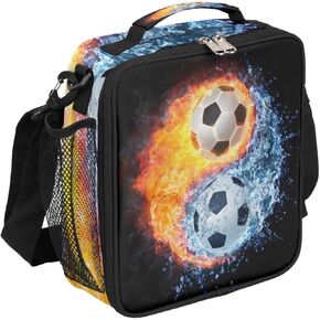 كرة القدم لاعب كرة القدم الأخضر صناديق الغداء حقيبة للأطفال حقيبة للحفاظ على البرودة حاوية علب الغداء القابلة لإعادة الاستخدام معزول حقيبة الغداء in Kuwait