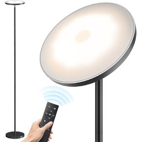 SUNMORY Floor Lamps for Living Room, 32W/3000LM Super Bright LED Floor Lamp with Remote Control, 69" Tall Standing Lamp with Stepless Dimmable, Modern Torchiere Corner Lamp for Bedroom, Office