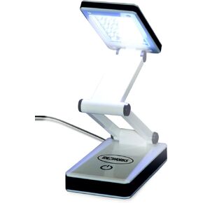 مصباح LED من IdeaWorks للمكتب - قابل للطي، محمول من المنزل إلى المكتب، أكريلونتريل بوتادين ستايرين، أبيض