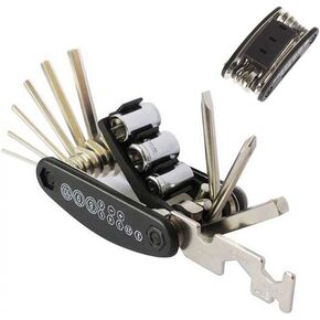 16 in 1 Bike Repair Tools Kit - Compact Design, Multifunctional Bicycle Repair Tool Set for Tire, Chain, Spoke, and More - Multifunctional Folding Bicycle Repair Combination