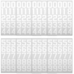Helmet Numbers, 8 Sheets Number Stickers 1-10 Football Helmet Stickers Baseball Vinyl Number Stickers Softball Helmet Numbers Self Adhesive Sports Number for Baseball Hockey Football Lacrosse Batting