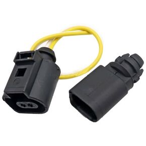 Outer Ambient Air Temperature Sensor with Plug Pigtail, 2Pins Temperature Sensor Terminals Fit for VW Passat Audi A6, Replaces 6RD820535 1J0973702