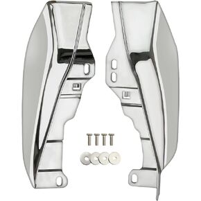 أغطية درع حراري من عاكسات الهواء متوسطة الإطار من الكروم متوافقة مع Harley Touring Street Glide Road King Electra Glide CVO 2009-2023