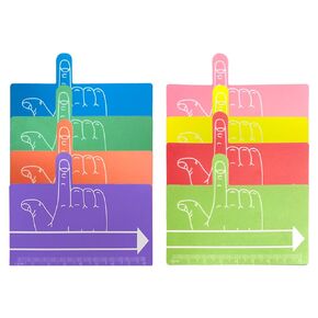 24Pcs Home School Classroom Supplies Kids Finger Spacers with Guided Reading Strips,One Finger Spacer Colorful Writing Sheets Reading Aid,Handwriting Tool Writing Spacers for Kids. (24)