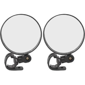 2 Pieces Bike Mirror,Tunable Rear View Mirror, Wide Angle Round Scooter Rearview Mirror,Universal Shockproof Rear View Mirror for most mobility scooters and Wheelchair
