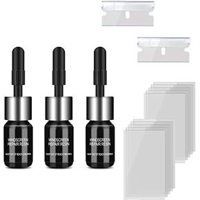 3 pcs Windshield Crack Repair Kit, Automotive Glass Nano Repair Fluid Solution, Car Scratch Remover, Window Screen Repair Kit in Kuwait