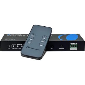 OREI 8K HDMI 2.1 Switch 4x1، محول مع مستخرج صوت UltraHD يدعم ما يصل إلى 4K @ 120 هرتز PS5، Xbox، الألعاب، جهاز تحكم عن بعد IR EDID HDCP 2.3 - مخرج بصري (BK-401A) in Kuwait