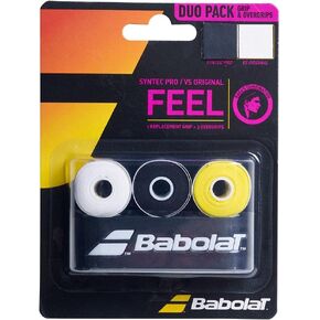 Babolat Syntec Pro + VS Original Combo Grip Pack (White/Black/Yellow)
