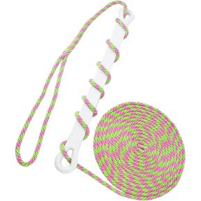 3/8" x20' Dock Line with 12" Eyelet and Mooring Snubber, 1920lbs Tensile Strength, Marine Dock Line Boat Mooring Snubbers Kit, Pink