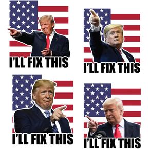 I'll Fix This Trump, 47Pcs I'll Fix This, 4 Different Stickers - 100% Made in America! Joe Biden I Did That