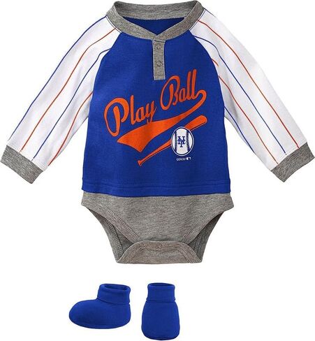 Outerstuff MLB Newborn Infants هو وقت اللعب بعد مجموعة ملابس Onsie Creeper المكونة من 3 قطع in Saudi Arabia