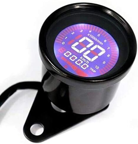 Digital Motorbike Speedometer Tachometer Odometer,Universal 12V Backlight LCD Oil Level Meter Gauge Motorcycle Accessories Instruments Display Motorcycle Modification Refit Kit in Saudi Arabia
