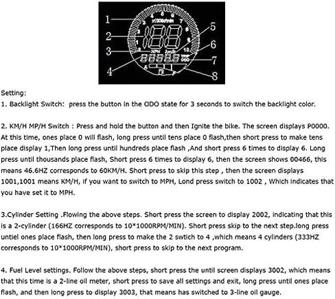 Digital Motorbike Speedometer Tachometer Odometer,Universal 12V Backlight LCD Oil Level Meter Gauge Motorcycle Accessories Instruments Display Motorcycle Modification Refit Kit in Saudi Arabia