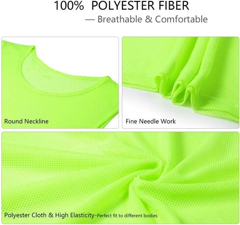 Soccer Training Vests, 12 Pcs Breathable Nylon Mesh Scrimmage Vests for Football Basketball in Saudi Arabia