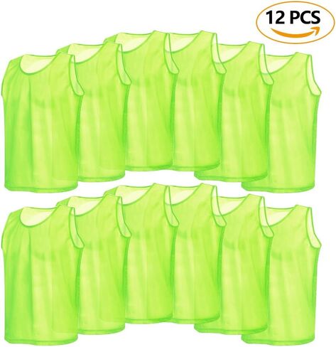Soccer Training Vests, 12 Pcs Breathable Nylon Mesh Scrimmage Vests for Football Basketball in Saudi Arabia