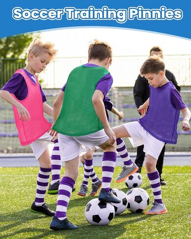 48 Pcs Pinnies for Sports Soccer Practice Pinnies Numbered Soccer Pennies Vests Sports Pennies Scrimmage Youth Pinnies Mesh Basketball Team Pinnies(for Kid, Classic Number Style) in Saudi Arabia