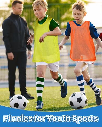 48 Pcs Pinnies for Sports Soccer Practice Pinnies Numbered Soccer Pennies Vests Sports Pennies Scrimmage Youth Pinnies Mesh Basketball Team Pinnies(for Kid, Classic Number Style) in Saudi Arabia