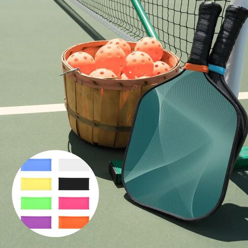 16 PCS Pickleball Paddle Racket Grip Bands, Tennis Racquet Secures Overgrip, Handle Rubber Silicone Ring for Squash Racket, Racquetball, Baseball Bat Handle in Saudi Arabia